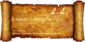 Laskai Ladiszla névjegykártya